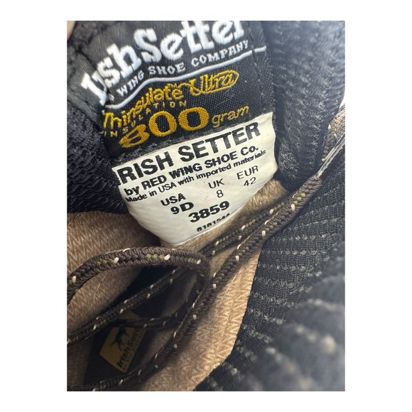 Red Wing Irish Setter 3859 Thinsulate 800g Shadow Trek Men Hunting Boots 9D - Picture 6 of 6